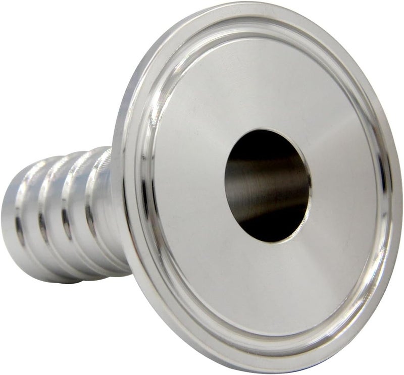 Fitvell Sanitary Fitting 1.5" Tri Clamp to 1.5" Hose Barb Fitting 304 Stainless Steel Sanitary Hose Pipe Adapter Connector (pack of 2) - Image 3